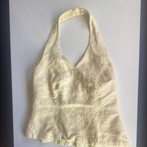 Elegant Cream Halter Top